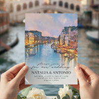 Italy Sea | Venice Canal Watercolor Wedding