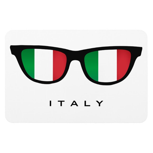Italy Shades custom text & color magnet (Horizontal)