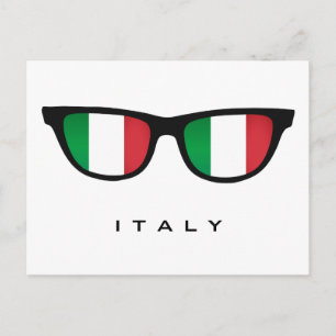 Italy Shades custom text & color postcard