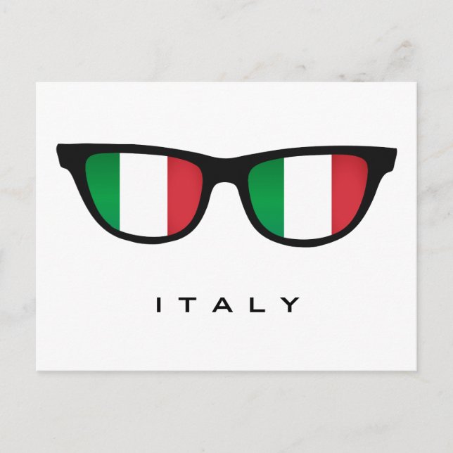 Italy Shades custom text & color postcard (Front)