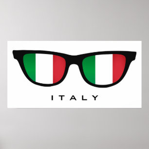 Italy Shades custom text & color poster