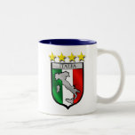 italy shield Italy flag italia map Two-Tone Coffee Mug