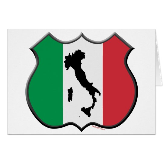 Italy Shield Map Card