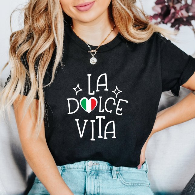 Italy Shirt La Dolce Vita Italian Flag Heart (Creator Uploaded)