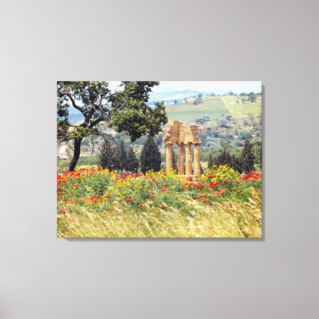 Italy, Sicily, Agrigento. The ruins of the Canvas Print (Front)
