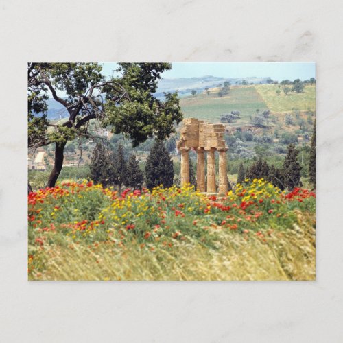 Italy Sicily Agrigento The ruins of the Postcard