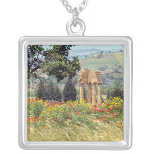 Italy, Sicily, Agrigento. The ruins of the Silver Plated Necklace