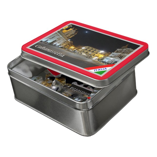 Italy - Sicily - Caltanissetta - Jigsaw Puzzle (Lid Open)