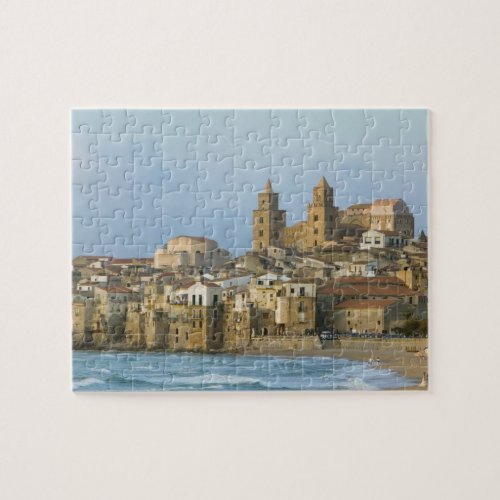 Italy Sicily Cefalu View with Duomo from 2 Jigsaw Puzzle