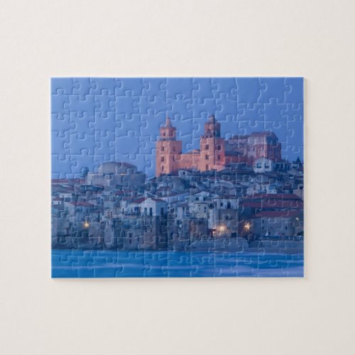 Italy Sicily Cefalu View with Duomo from Jigsaw Puzzle