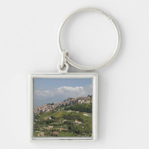Italy, Sicily, Enna, Calascibetta, Morning View Keychain