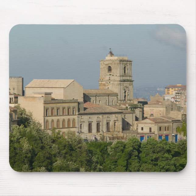 Italy, Sicily, Enna, Town View from Rocca di 2 Mouse Pad (Front)