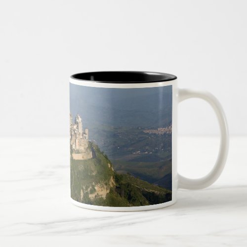 Italy Sicily Enna Town View from Rocca di Two_Tone Coffee Mug
