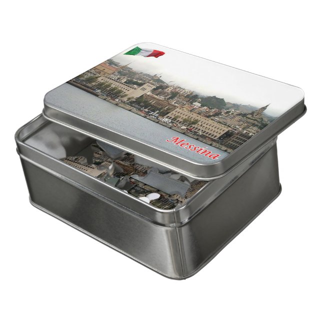 Italy - Sicily - Messina - Cityscape - Jigsaw Puzzle (Lid Open)