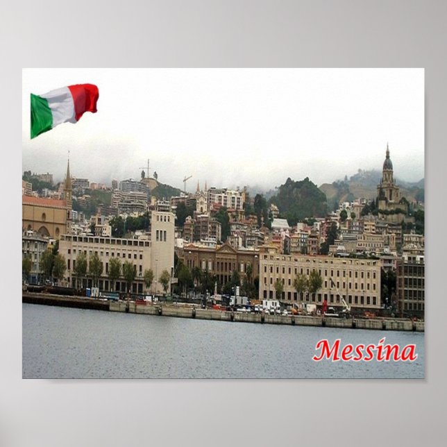 Italy - Sicily - Messina - Cityscape - Poster (Front)