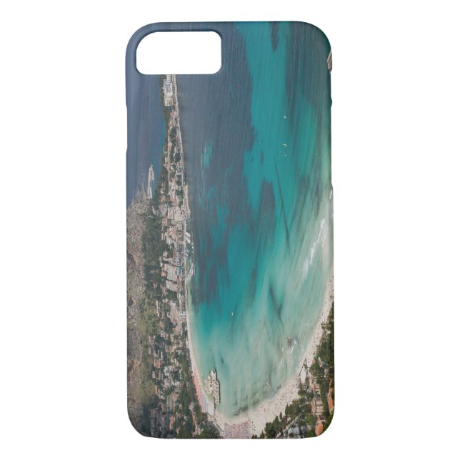 Italy, Sicily, Mondello, View of the beach from Case-Mate iPhone Case (Back)
