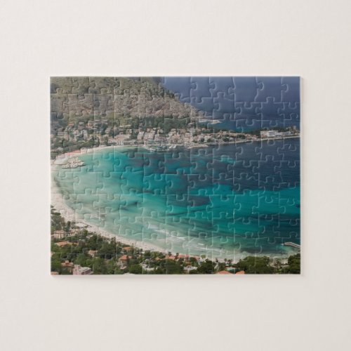Italy Sicily Mondello View of the beach from Jigsaw Puzzle