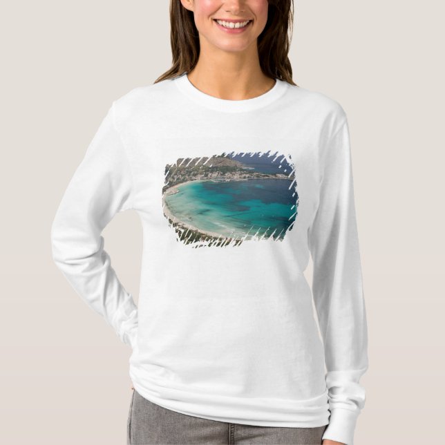 Italy, Sicily, Mondello, View of the beach from T-Shirt (Front)