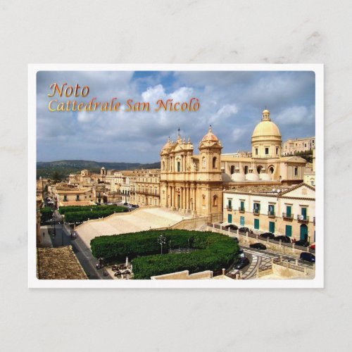 Italy _ Sicily _ Noto _ San Nicol Cathedral _ Postcard