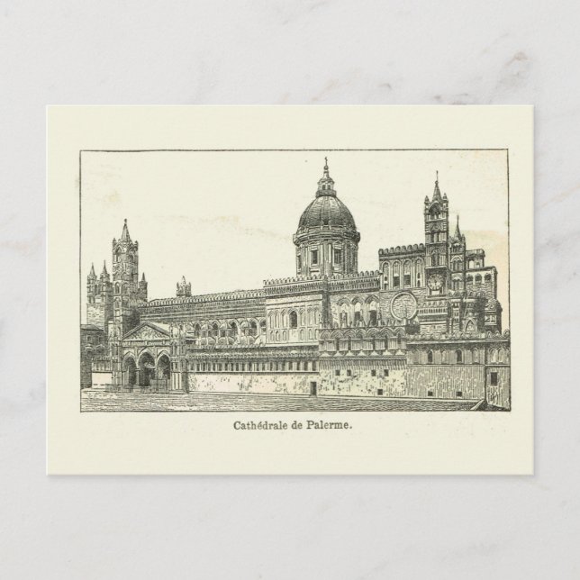 Italy, Sicily, Palermo Cathedral Postcard (Front)