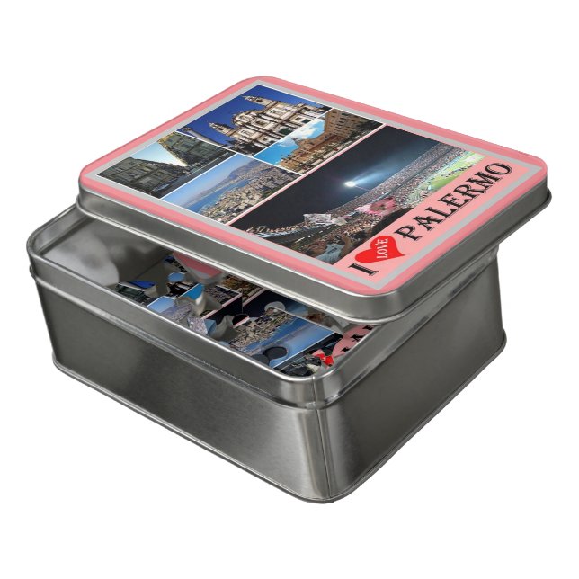 Italy - Sicily - Palermo - I Love - Jigsaw Puzzle (Lid Open)