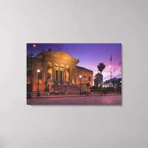 Italy, Sicily, Palermo, Teatro Massimo Opera Canvas Print