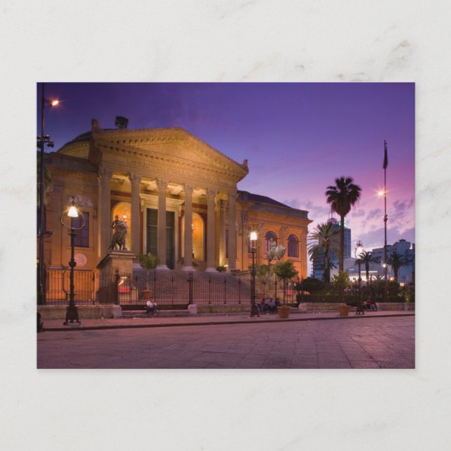 Italy, Sicily, Palermo, Teatro Massimo Opera Postcard (Front)