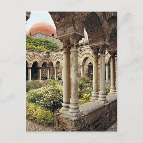 Italy Sicily Palermo The cloisters survive as Postcard