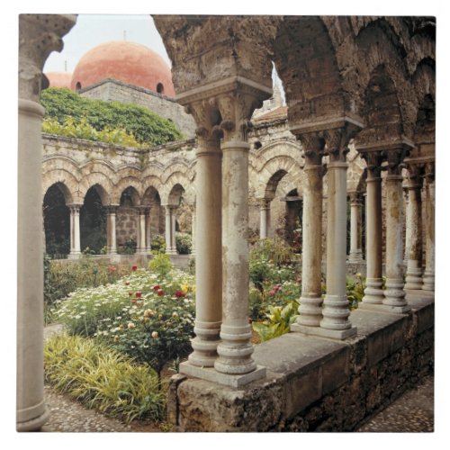 Italy Sicily Palermo The cloisters survive as Tile