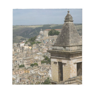 ITALY, Sicily, RAGUSA IBLA: Town View and Santa Notepad
