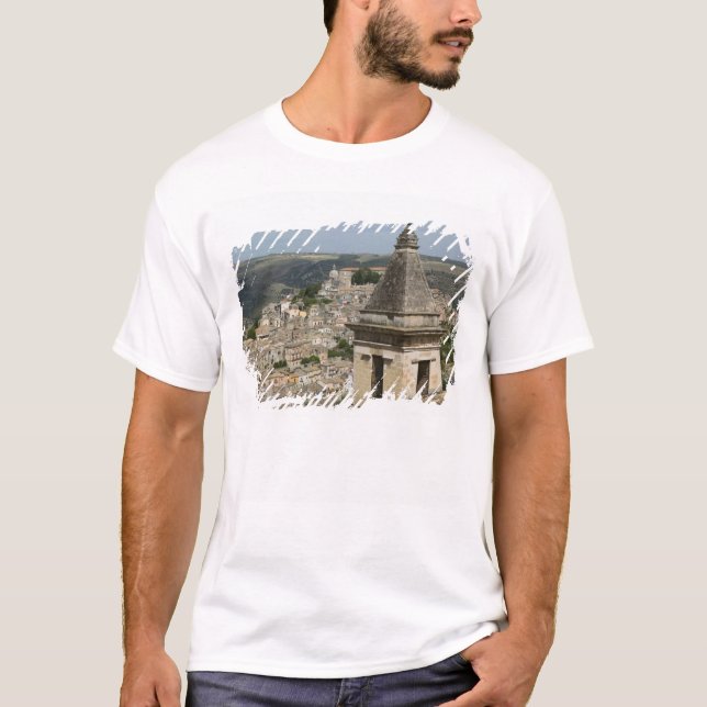 ITALY, Sicily, RAGUSA IBLA: Town View and Santa T-Shirt (Front)