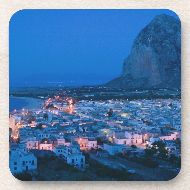 Italy, Sicily, SAN VITO LO CAPO, Resort Town Drink Coaster (Front)