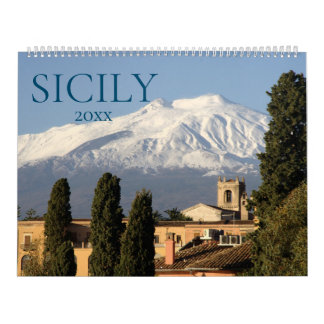 Italy Sicily Sicilia Aesthetic Wall Calendar 