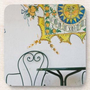 ITALY, Sicily, TAORMINA: Bam, Bar Cafe Detail Beverage Coaster