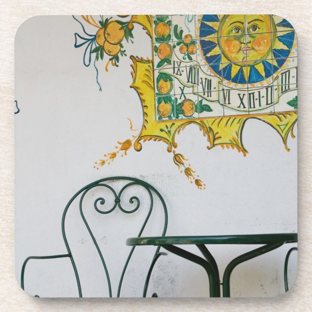 ITALY, Sicily, TAORMINA: Bam, Bar Cafe Detail Beverage Coaster (Front)