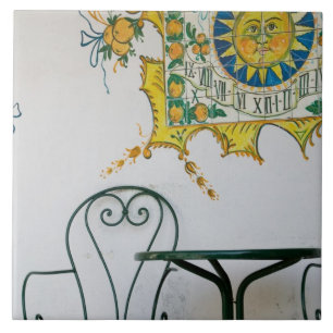 ITALY, Sicily, TAORMINA: Bam, Bar Cafe Detail Ceramic Tile