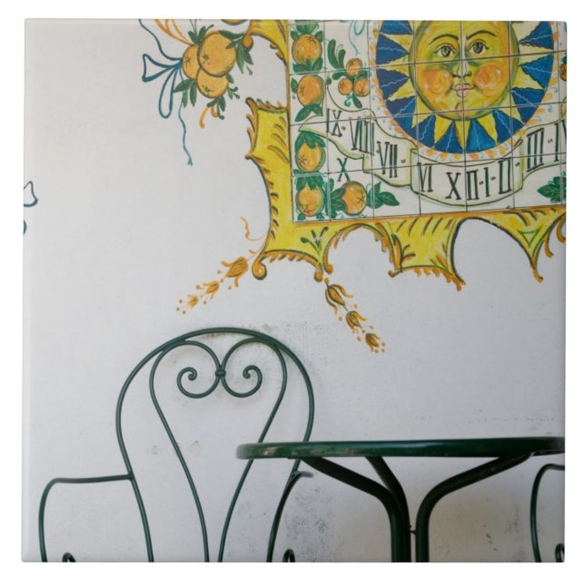 ITALY, Sicily, TAORMINA: Bam, Bar Cafe Detail Ceramic Tile (Front)