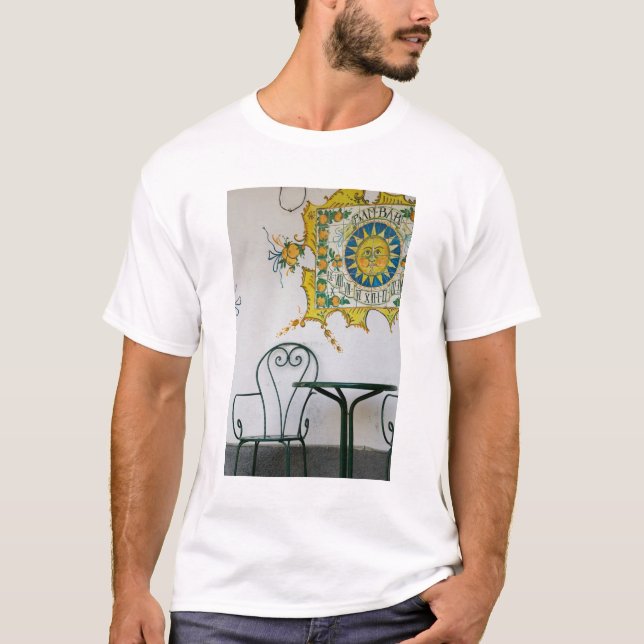 ITALY, Sicily, TAORMINA: Bam, Bar Cafe Detail T-Shirt (Front)