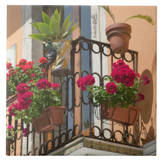 ITALY, Sicily, TAORMINA: Corso Umberto 1, Ceramic Tile (Front)