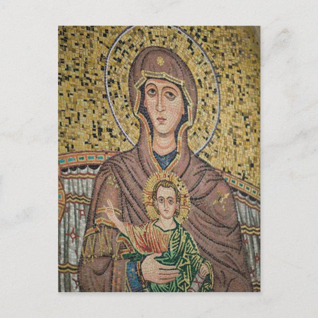 ITALY, Sicily, TAORMINA: Corso Umberto 1, Mosaic Postcard (Front)