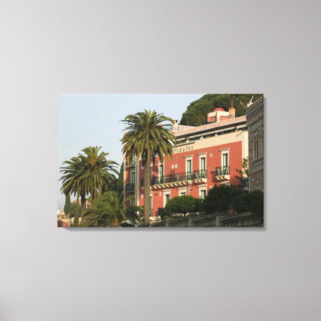 ITALY, Sicily, TAORMINA: Hotel Schuler Canvas Print (Front)