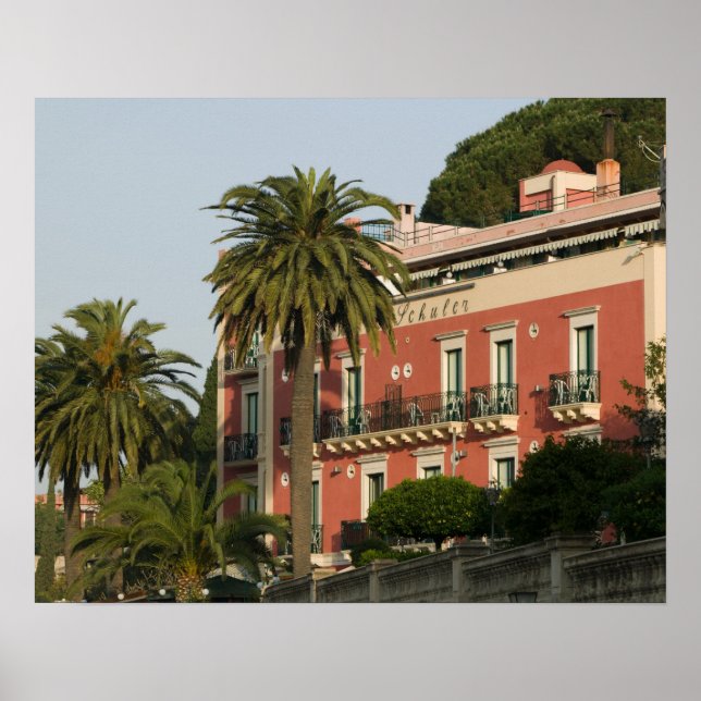 ITALY, Sicily, TAORMINA: Hotel Schuler Poster (Front)