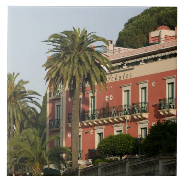 ITALY, Sicily, TAORMINA: Hotel Schuler Tile (Front)