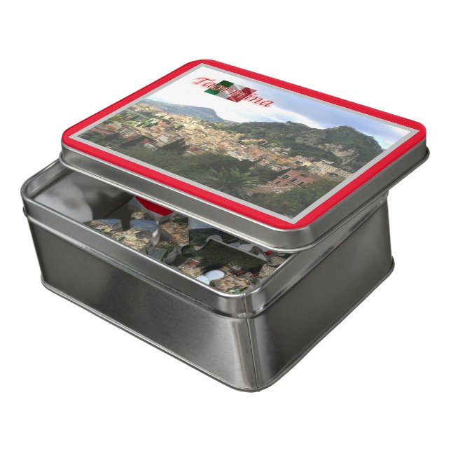 Italy - Sicily - Taormina - Jigsaw Puzzle (Lid Open)