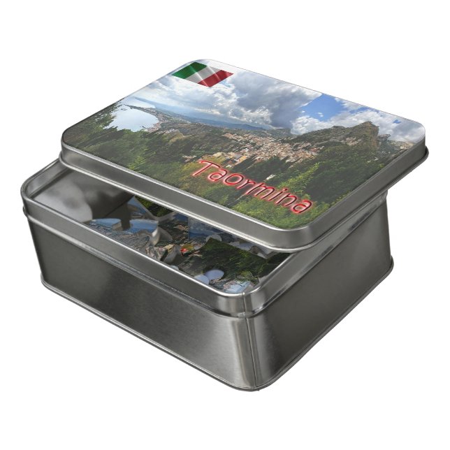 Italy - Sicily - Taormina - Jigsaw Puzzle (Lid Open)