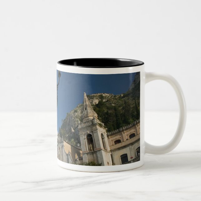 ITALY, Sicily, TAORMINA: Piazza iX Aprile, San Two-Tone Coffee Mug (Right)