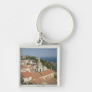 ITALY, Sicily, TAORMINA: View towards Piazza IX Keychain