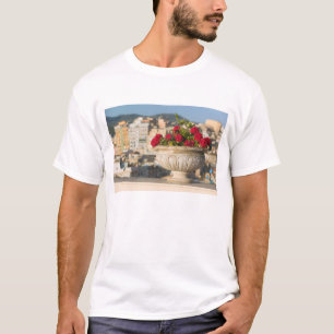 Italy, Sicily, Termini Imerese, View & Flowers T-Shirt