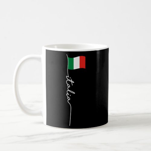 Italy Signature Flag Pole _ Elegant Patriotic Ital Coffee Mug
