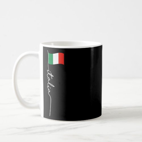 Italy Signature Flag Pole _ Elegant Patriotic Ital Coffee Mug